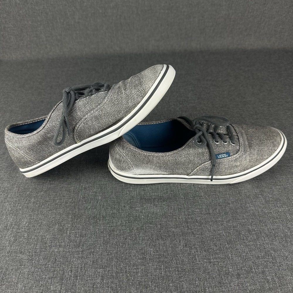 Vans Off the Wall Womens‎ Size 8 GrayCanvas Lace Up Low Skate Shoes